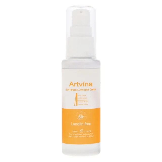 کرم ضد آفتاب بدون رنگ آرت وینا SPF 50 مدل Highly Effective محافظ UVA ،UVB و PA+++، ضد حساسیت، ضد چر